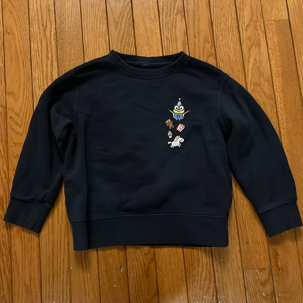 Despicable Me Baby Minion Navy Blue Sweatshirt, Toddler 3T 4T